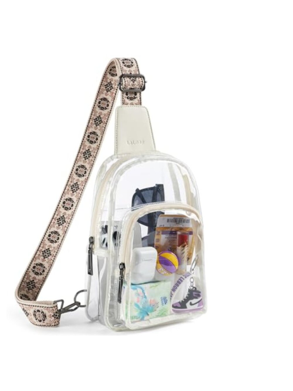 Clear Bag for Stadium Events Large Sling Bag Crossbody Fanny Pack Backpack
